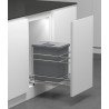 PORTARESIDUOS M30 - 1 CUBO SOFT CROMO
