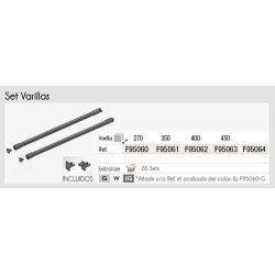 BARRA OLLERA 500mm.4PZ.+199 CONECTOR GRIS