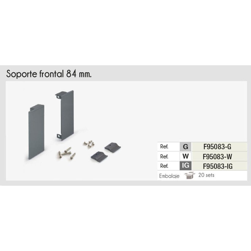 SET SOPORTE P/FRENTE INTERNO ADNBOX 80 BLANCO