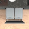 PORTARESIDUOS M60 - 2x50 LTS SOFT GRIS