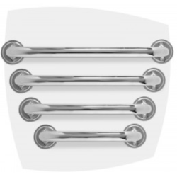 BARRAL DE SEGURIDAD CROMO 550mm.