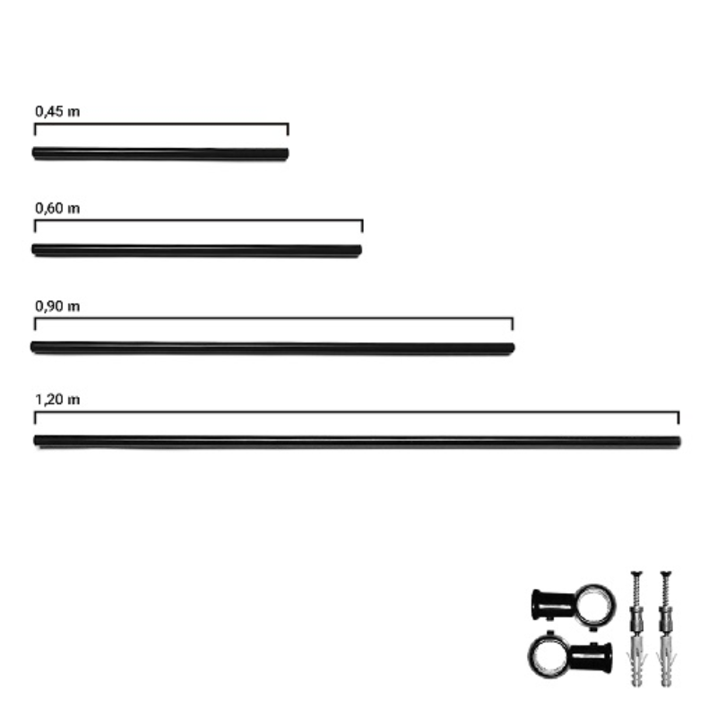 KIT CAÑO CROMO 16x900mm 04-413